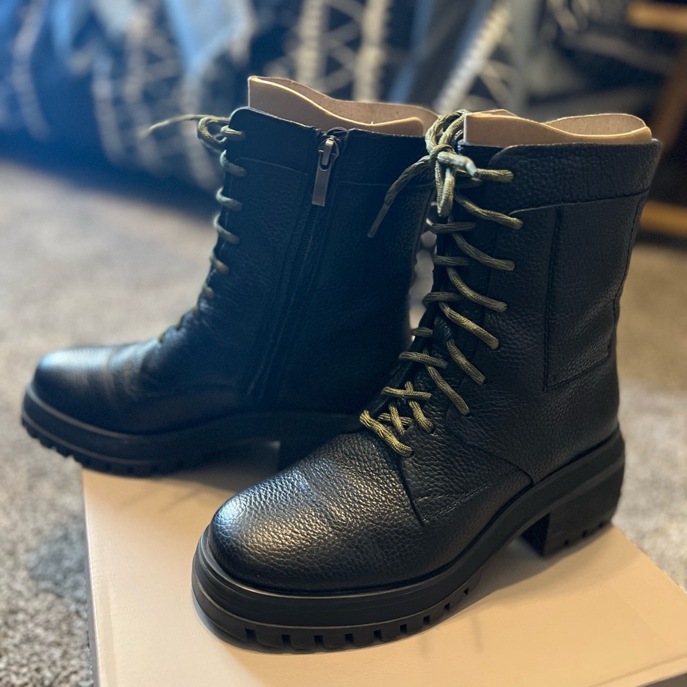 Franco Sarto Jetson Lace-up combat boots, worn only a couple times.